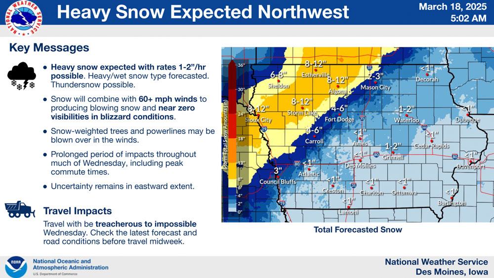 Some area may see heavy snowfall